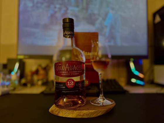GlenAllachie 12 Ruby Port Wood Finish