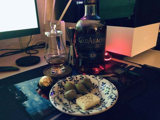 GlenAllachie 15 — Olives & Cheese